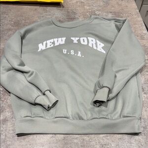 Light Green Unisex Oversized Crewneck